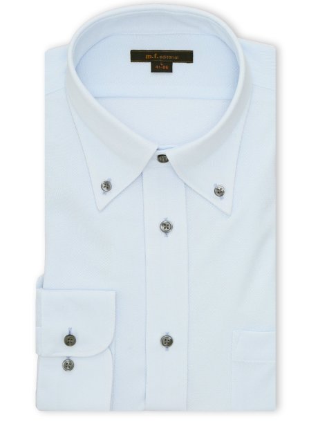 ノンアイロンストレッチ NEWスタンダードフィット ボタンダウン長袖ニットシャツ