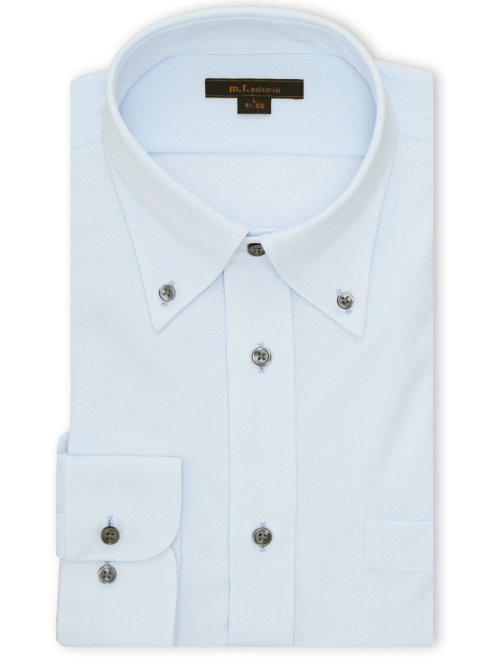 ノンアイロンストレッチ NEWスタンダードフィット ボタンダウン長袖ニットシャツ