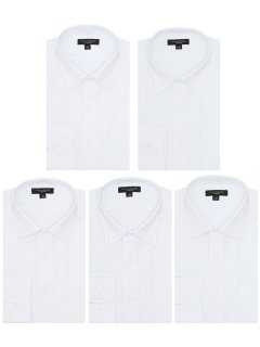 WEB限定】形態安定 吸水速乾 スタンダードフィット 長袖シャツ3枚 