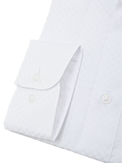 【WEB限定】形態安定 吸水速乾 スタンダードフィット 長袖シャツ5枚セット 白