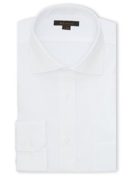 ノンアイロン NEWスタンダードフィット ワイドカラー長袖シャツ