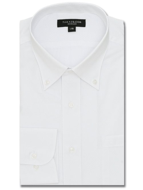 【WEB限定】形態安定 吸水速乾 スタンダードフィット 長袖シャツ5枚セット 白