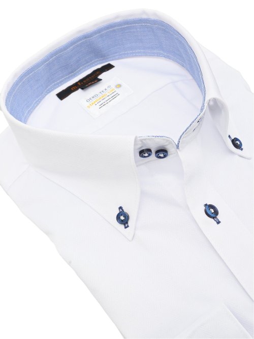 形態安定 吸水速乾 スタンダードフィット ドゥエボタンダウン長袖シャツ