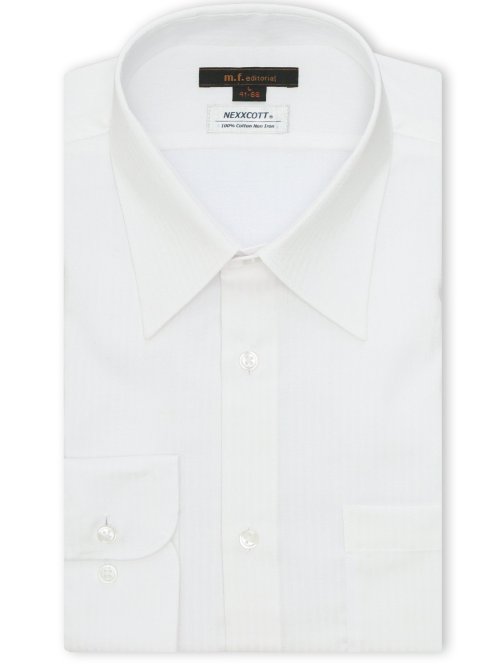 綿100% ノンアイロン NEWスタンダードフィット レギュラーカラー長袖シャツ