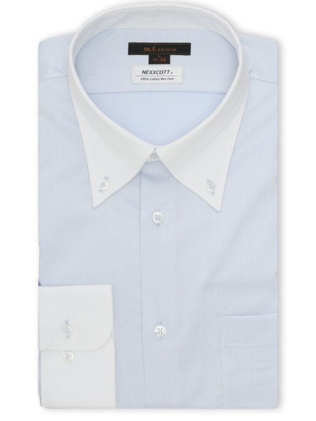 綿100% ノンアイロン NEWスタンダードフィット ボタンダウン長袖シャツ