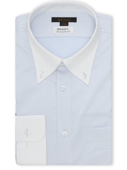 綿100% ノンアイロン NEWスタンダードフィット ボタンダウン長袖シャツ