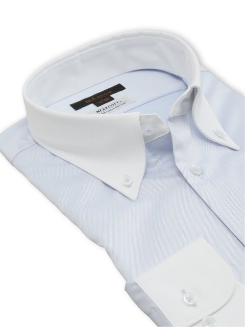 綿100% ノンアイロン NEWスタンダードフィット ボタンダウン長袖シャツ