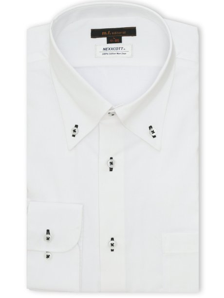 綿100% ノンアイロン NEWスタンダードフィット ボタンダウン長袖シャツ