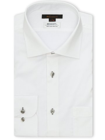 綿100% ノンアイロン NEWスタンダードフィット ワイドカラー長袖シャツ