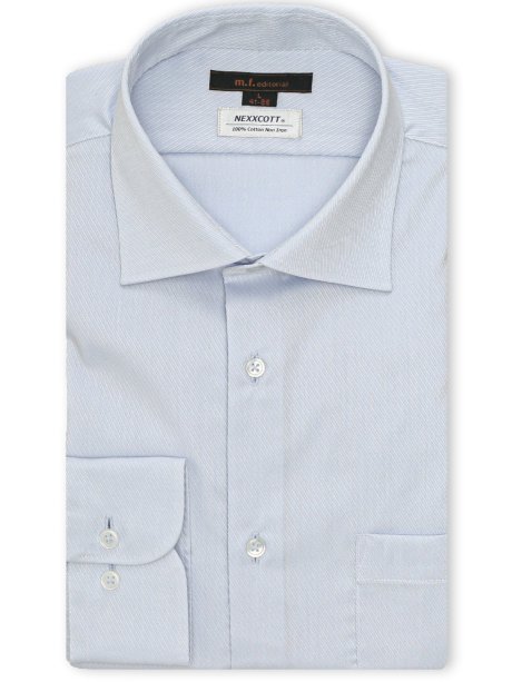 綿100% ノンアイロン NEWスタンダードフィット ワイドカラー長袖シャツ