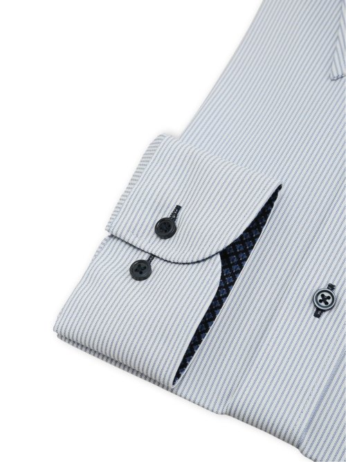 ノンアイロンストレッチ NEWスタンダードフィット ボタンダウン長袖ニットシャツ