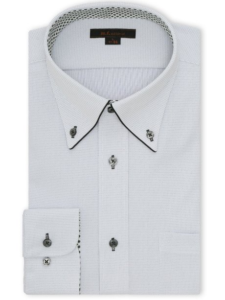 ノンアイロンストレッチ NEWスタンダードフィット ボタンダウン長袖ニットシャツ