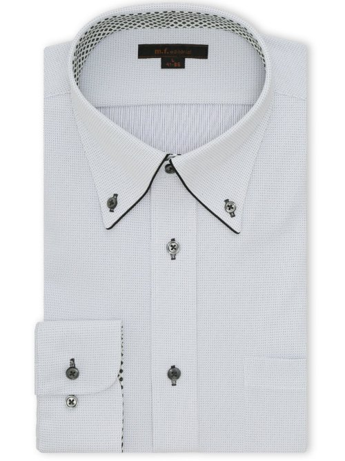 ノンアイロンストレッチ NEWスタンダードフィット ボタンダウン長袖ニットシャツ