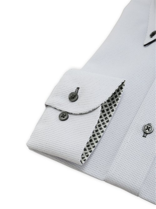 ノンアイロンストレッチ NEWスタンダードフィット ボタンダウン長袖ニットシャツ