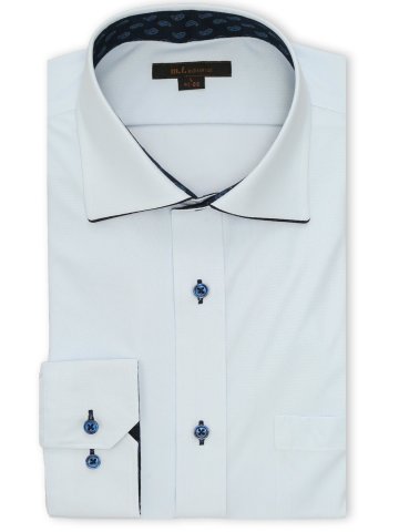 ノンアイロンストレッチ NEWスタンダードフィット ワイドカラー長袖ニットシャツ