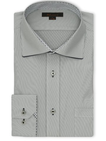 ノンアイロンストレッチ NEWスタンダードフィット ワイドカラー長袖ニットシャツ