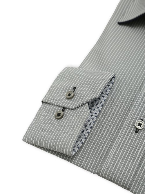 ノンアイロンストレッチ NEWスタンダードフィット ワイドカラー長袖ニットシャツ