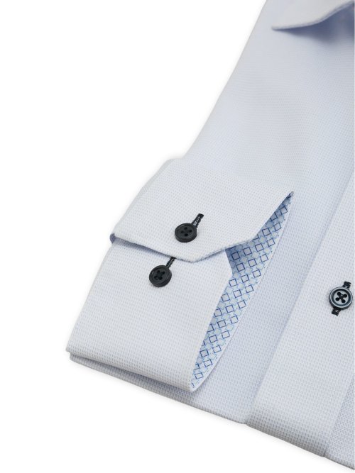 ノンアイロンストレッチ NEWスタンダードフィット カッタウェイ長袖ニットシャツ