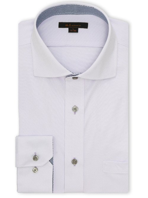 ノンアイロンストレッチ NEWスタンダードフィット カッタウェイ長袖ニットシャツ