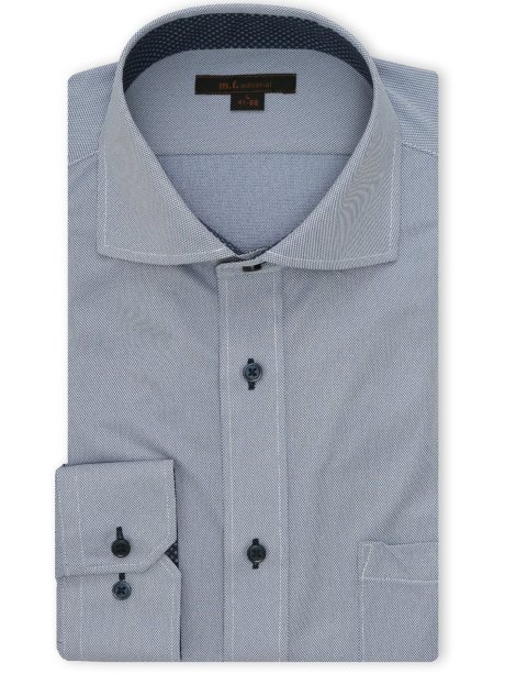 ノンアイロンストレッチ NEWスタンダードフィット カッタウェイ長袖ニットシャツ