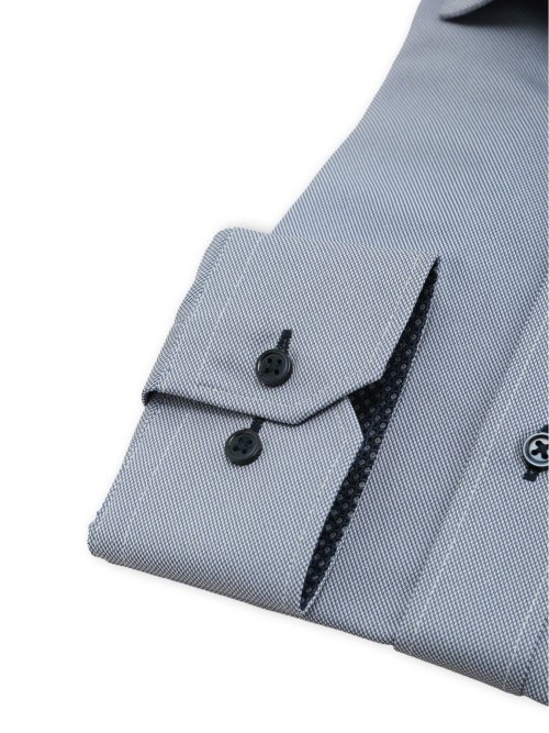 ノンアイロンストレッチ NEWスタンダードフィット カッタウェイ長袖ニットシャツ