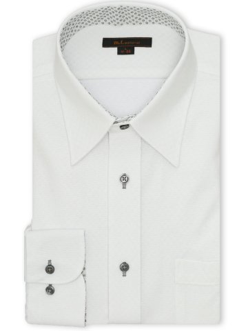 ノンアイロンストレッチ NEWスタンダードフィット レギュラーカラー長袖ニットシャツ