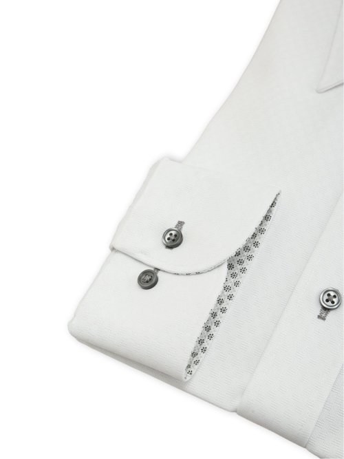 ノンアイロンストレッチ NEWスタンダードフィット レギュラーカラー長袖ニットシャツ