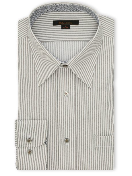 ノンアイロンストレッチ NEWスタンダードフィット レギュラーカラー長袖ニットシャツ