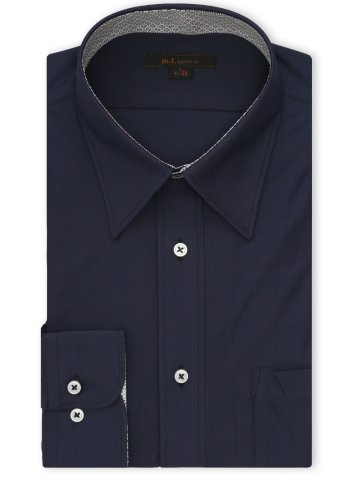 ノンアイロンストレッチ NEWスタンダードフィット レギュラーカラー長袖ニットシャツ