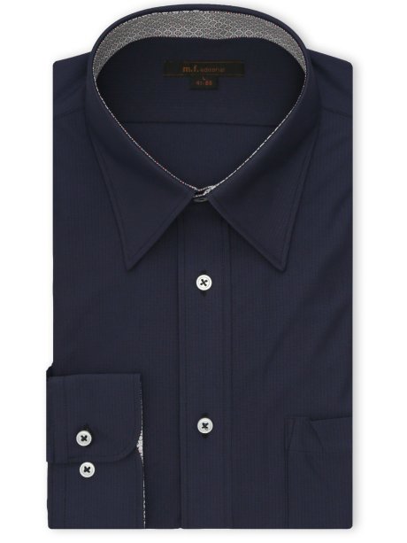 ノンアイロンストレッチ NEWスタンダードフィット レギュラーカラー長袖ニットシャツ