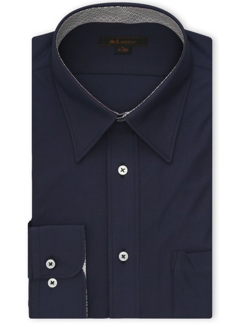 ノンアイロンストレッチ NEWスタンダードフィット レギュラーカラー長袖ニットシャツ