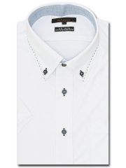 ノーアイロンストレッチ スタンダードフィット ボタンダウン半袖ニットシャツ