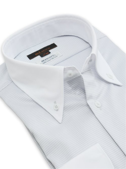 綿100% ノンアイロン NEWスタンダードフィット ボタンダウン長袖シャツ