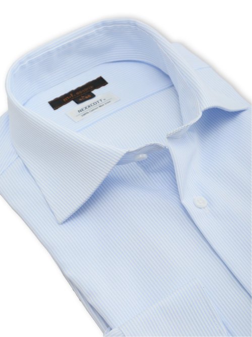 綿100% ノンアイロン NEWスタンダードフィット ワイドカラー長袖シャツ