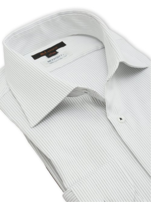 綿100% ノンアイロン NEWスタンダードフィット ワイドカラー長袖シャツ