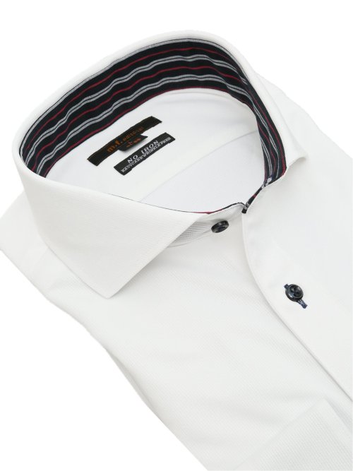 ノーアイロンストレッチ スタンダードフィット カッタウェイ長袖ニットシャツ