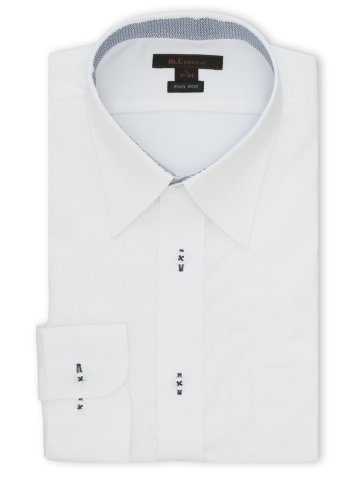 イージーアイロン ストレッチ NEWスタンダードフィット レギュラーカラー長袖シャツ