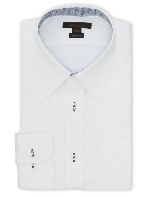 イージーアイロン ストレッチ NEWスタンダードフィット レギュラーカラー長袖シャツ