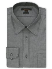 イージーアイロン ストレッチ NEWスタンダードフィット レギュラーカラー長袖シャツ