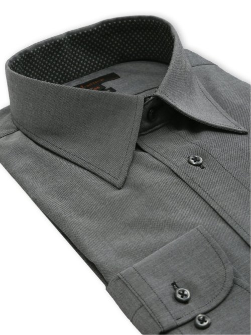イージーアイロン ストレッチ NEWスタンダードフィット レギュラーカラー長袖シャツ