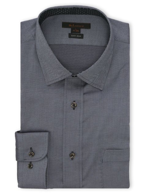 イージーアイロン ストレッチ NEWスタンダードフィット ショートワイドカラー長袖シャツ