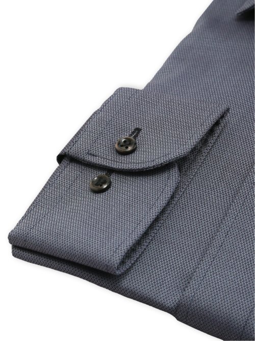 イージーアイロン ストレッチ NEWスタンダードフィット ショートワイドカラー長袖シャツ