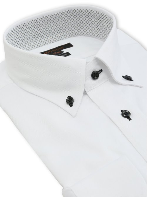 イージーアイロン ストレッチ NEWスタンダードフィット ショートボタンダウン長袖シャツ