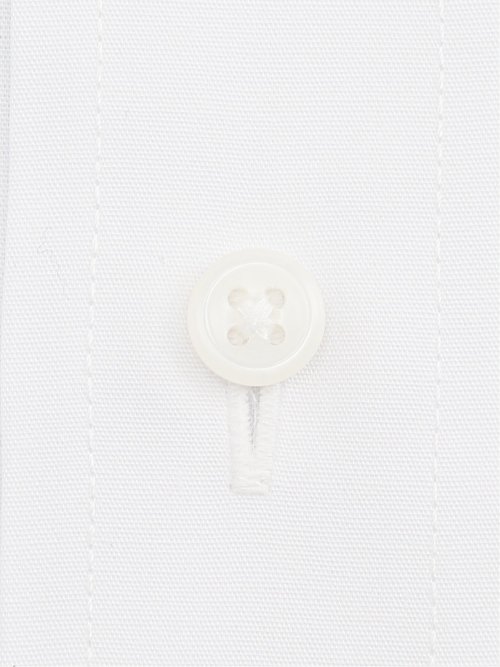 【白無地】形態安定 吸水速乾 レギュラーフィット レギュラーカラー長袖シャツ