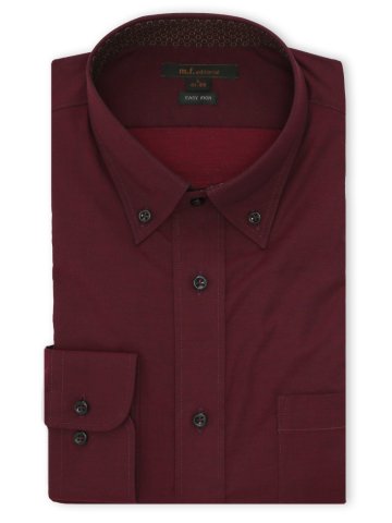 イージーアイロン ストレッチ NEWスタンダードフィット ショートボタンダウン長袖シャツ