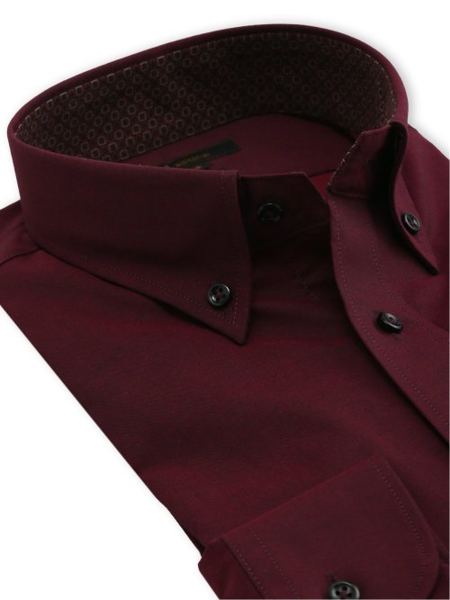 イージーアイロン ストレッチ NEWスタンダードフィット ショートボタンダウン長袖シャツ