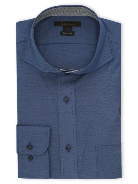 イージーアイロン ストレッチ NEWスタンダードフィット スナップダウン長袖シャツ