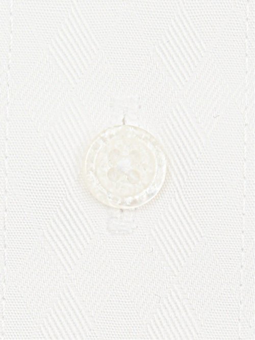 日本生地ジャガード スタンダードフィット ワイドカラー長袖シャツ