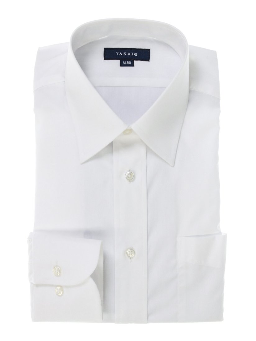 形態安定レギュラーフィットブロードレギュラーカラー長袖シャツ(S：37  