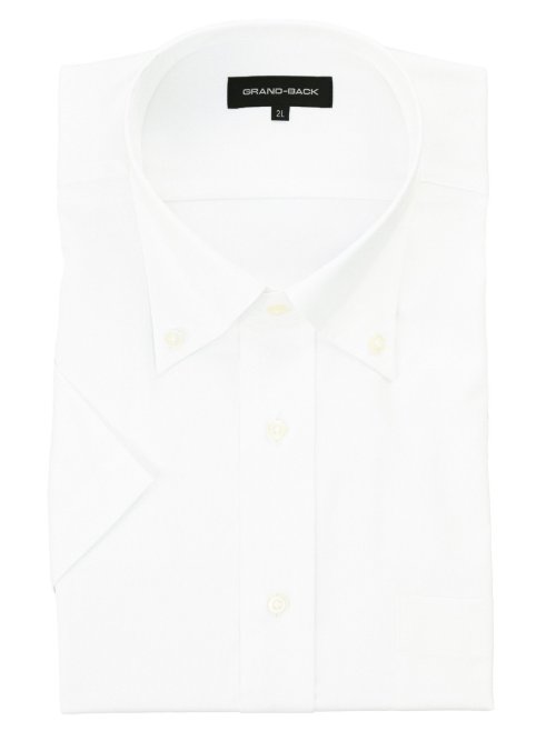 【大きいサイズ】グランバック/GRAND-BACK 綿100% ボタンダウン半袖シャツ